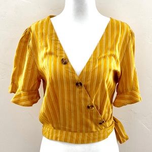 Francesca’s Collections ruffle sleeve wrap top